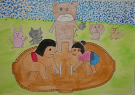金太郎絵画展小学校3年生の作品