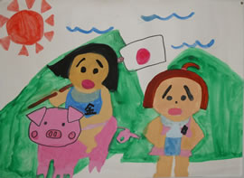 金太郎絵画展小学校5年生の作品
